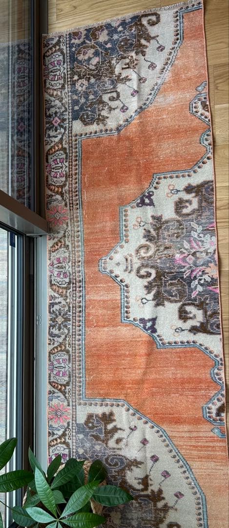 トライバルラグ・トルコヴィンテージラグ・ウール約65×195cm