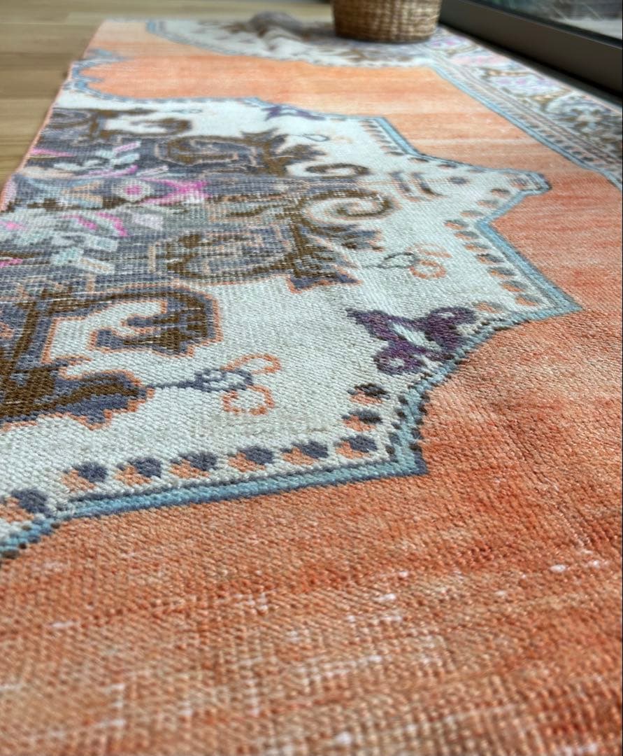 トライバルラグ・トルコヴィンテージラグ・ウール約65×195cm