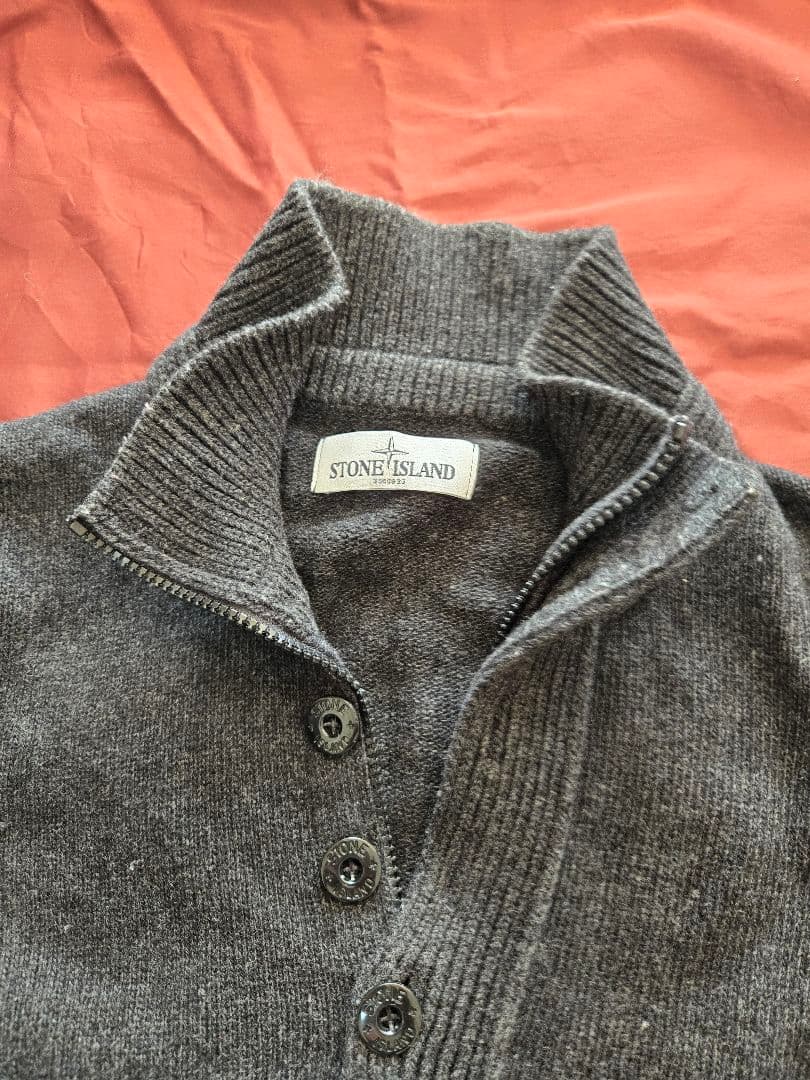 STONE  ハーフジップセーター M ダークグレー