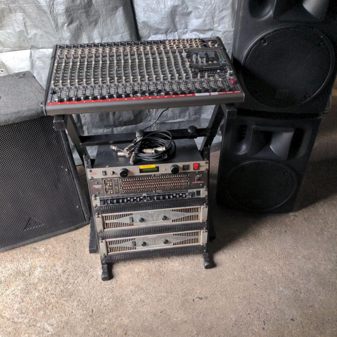 お手ごろ価格☆本格PA機材フルセット【無料配送地域有り】