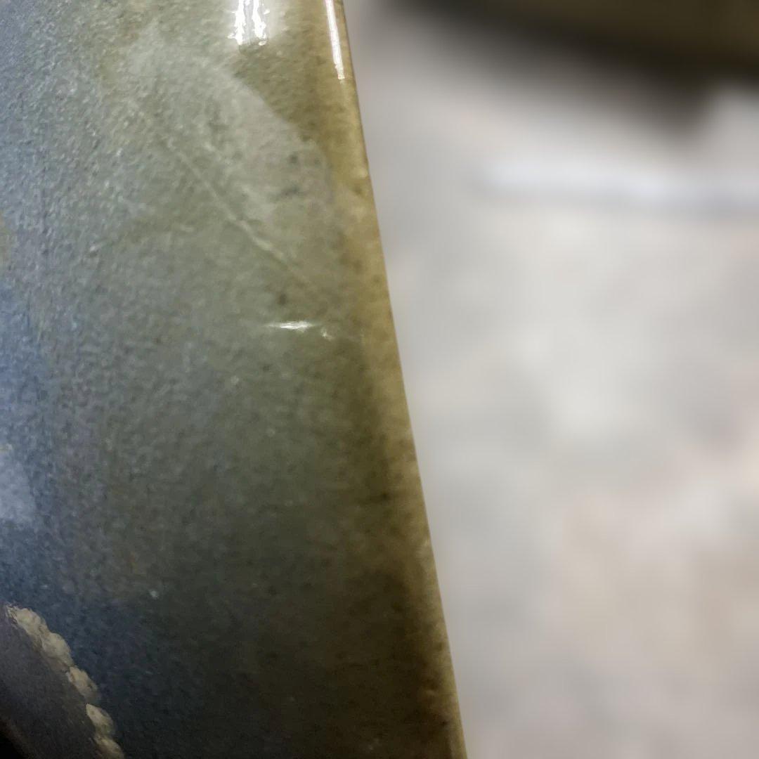 中国　藍釉　鉢　ボウル　窯変釉　美術　工芸品約高さ9cm 径17cm