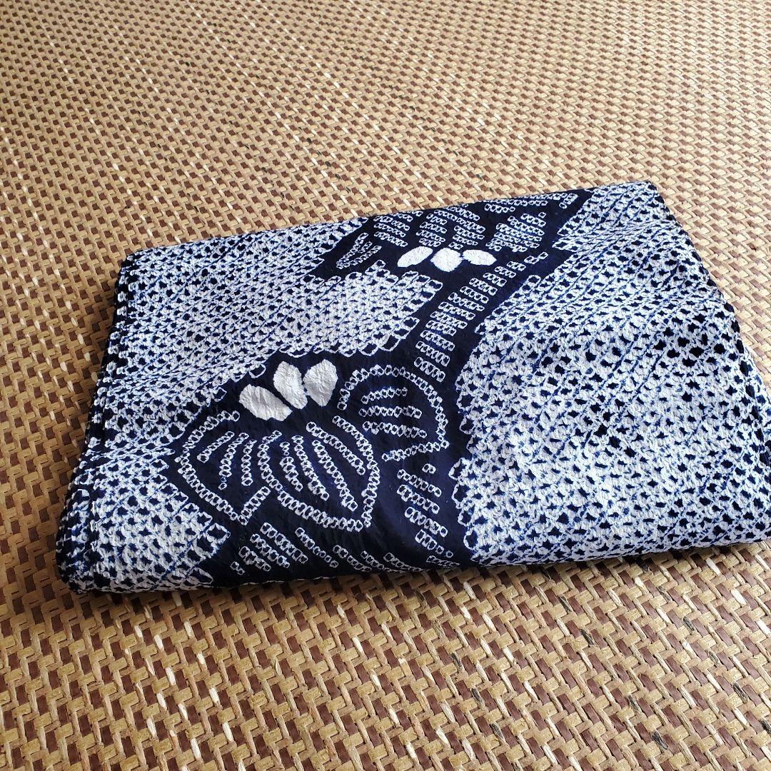 有松絞り浴衣リメイク　サロペット、オールインワン、有松鳴海絞り浴衣よりリメイク