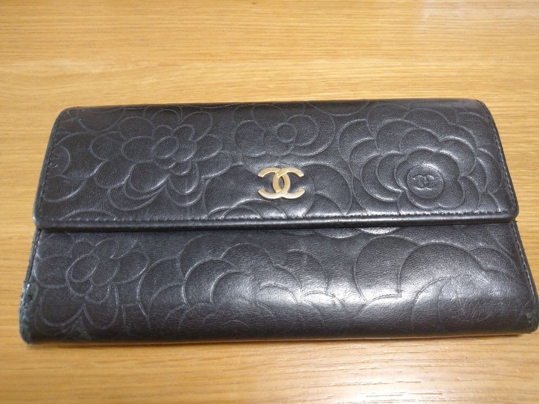 専用です。CHANEL ブラック レザー 長財布 中古