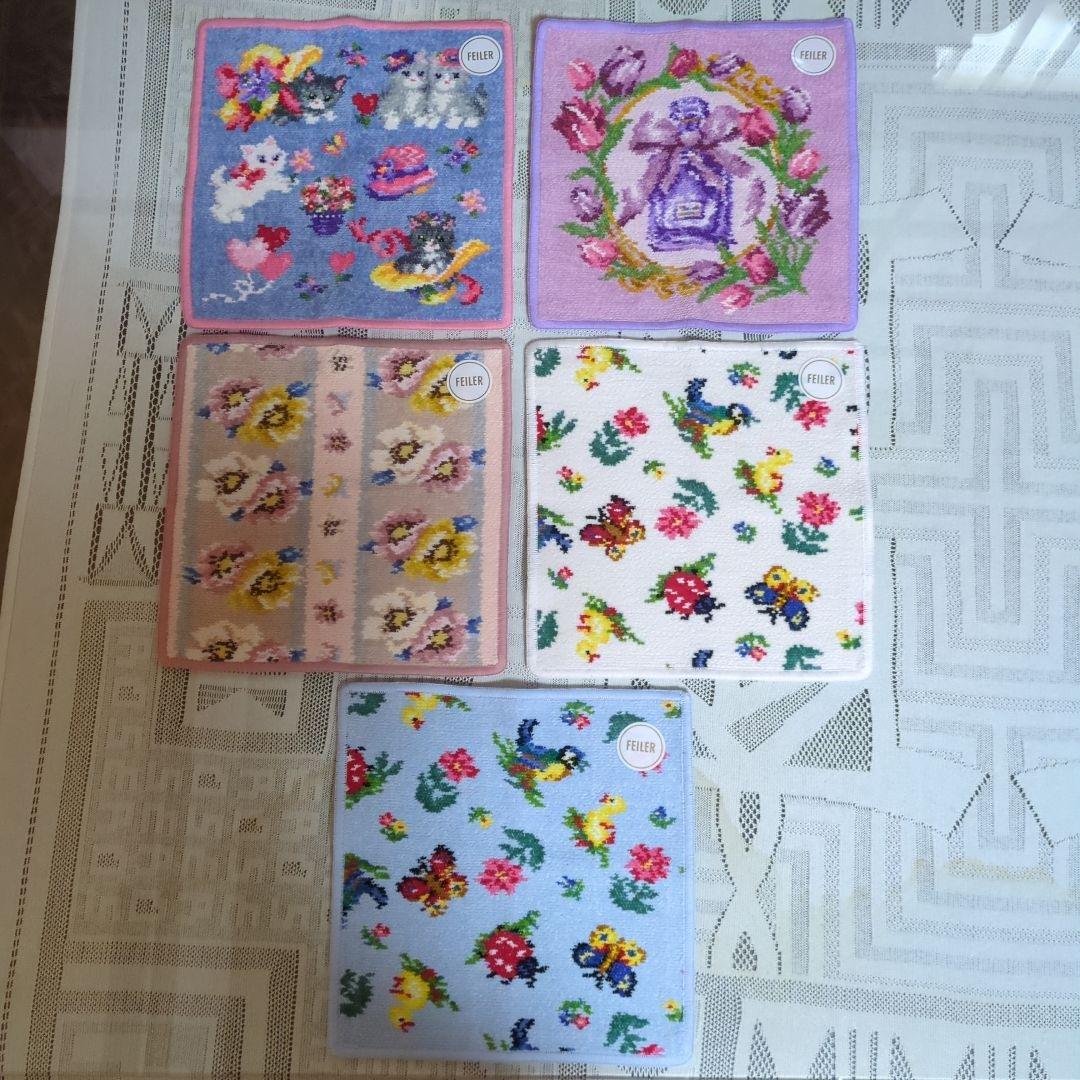 フェイラータオルハンカチ５枚セット