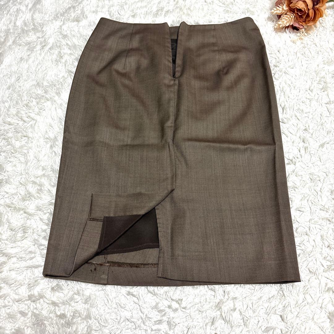 MAX MARA 高級 白タグ セットアップ スーツ フォーマル スカート 茶色