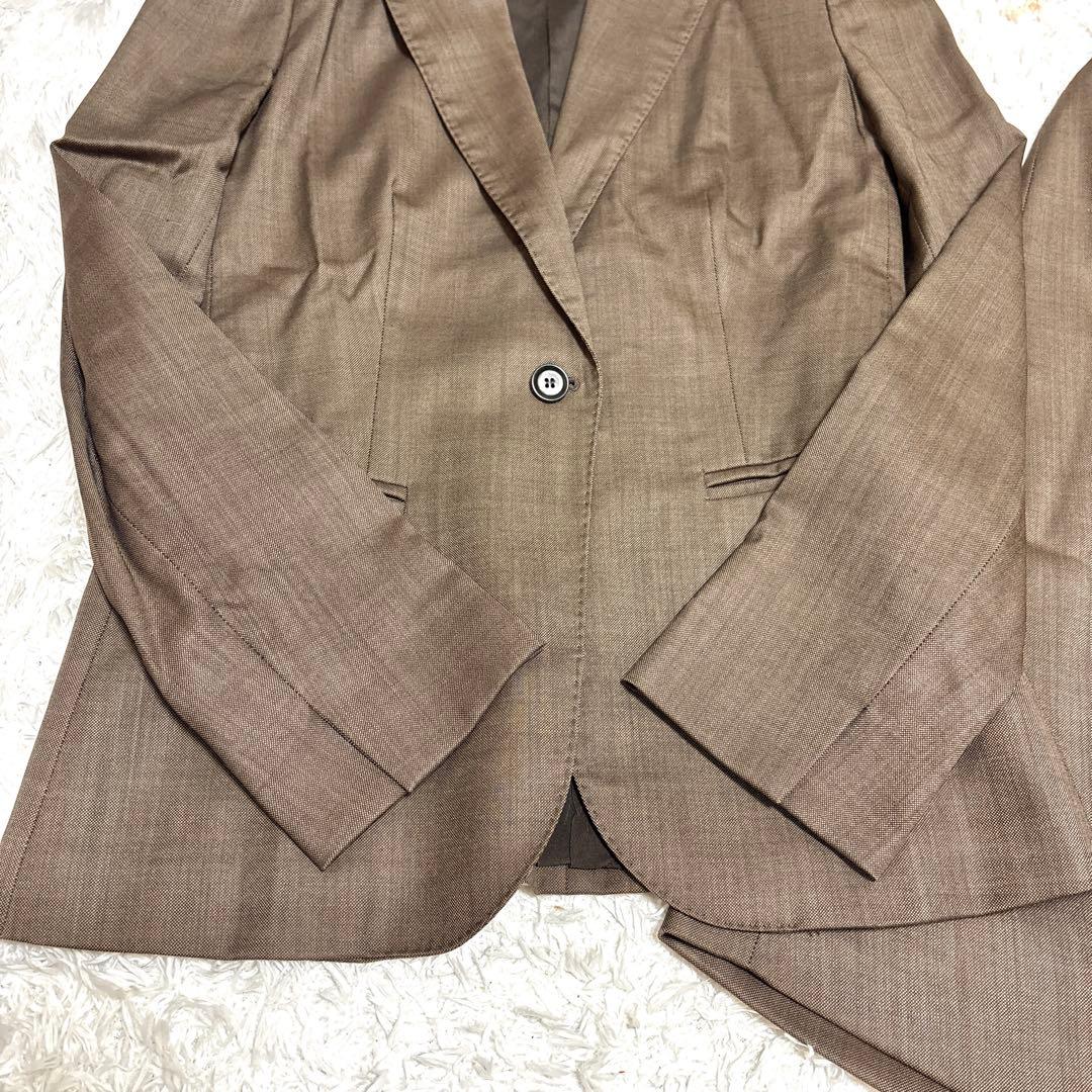 MAX MARA 高級 白タグ セットアップ スーツ フォーマル スカート 茶色