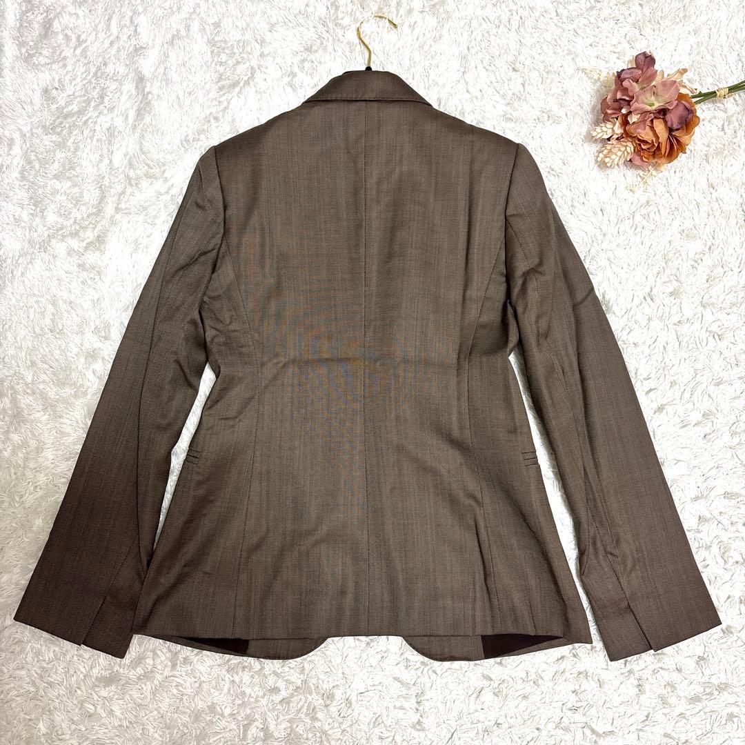 MAX MARA 高級 白タグ セットアップ スーツ フォーマル スカート 茶色