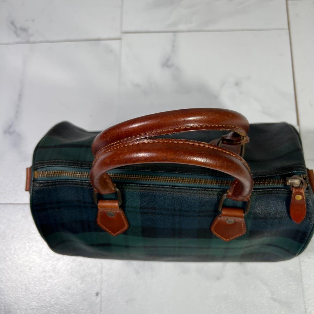 ポロ ラルフローレン ミニ ボストンバッグ ブラックウォッチ ハンドバッグ