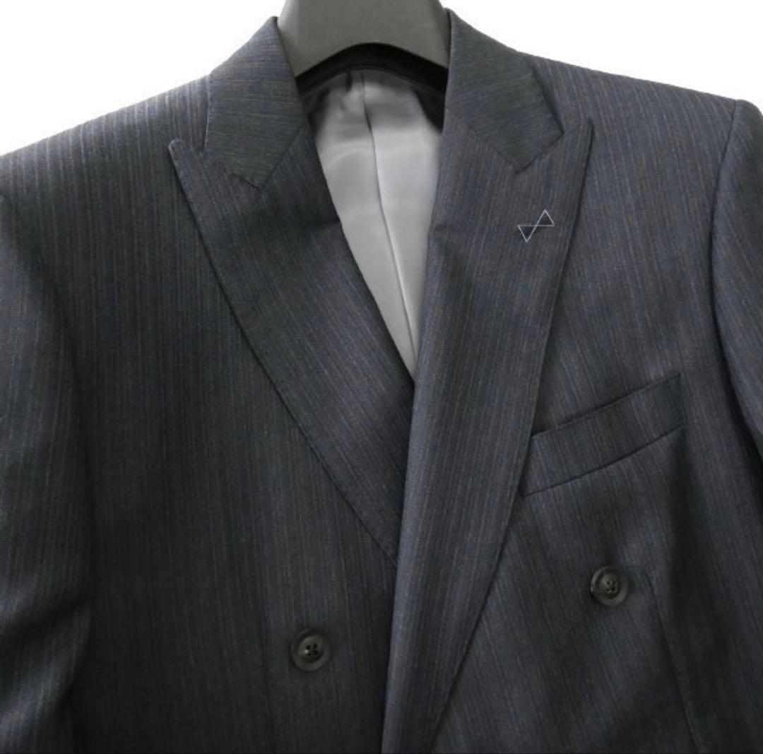 【新品】サヴィルロウ DORMEUIL ウール スーツ YA6 濃灰 紺