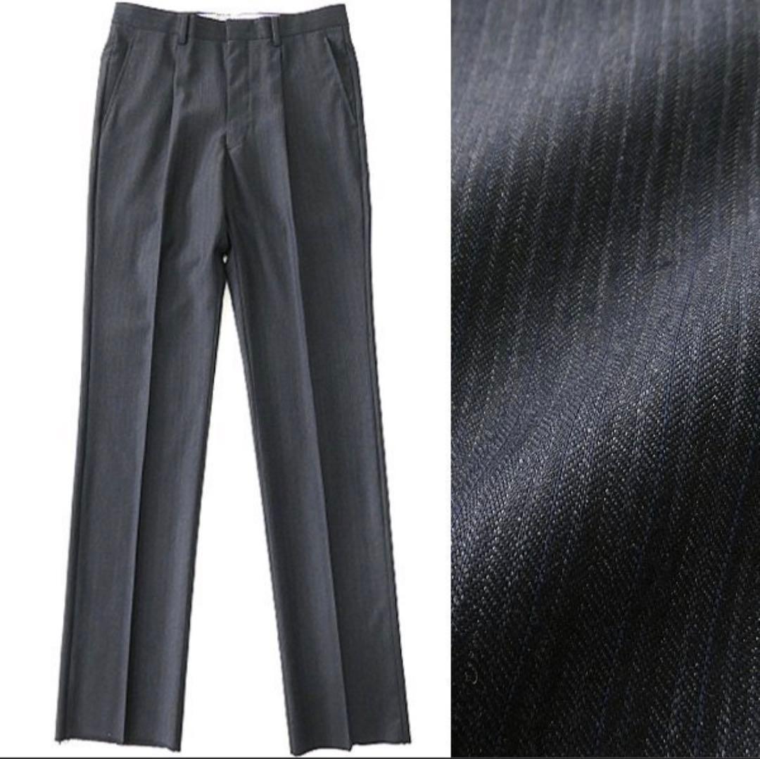 【新品】サヴィルロウ DORMEUIL ウール スーツ YA6 濃灰 紺