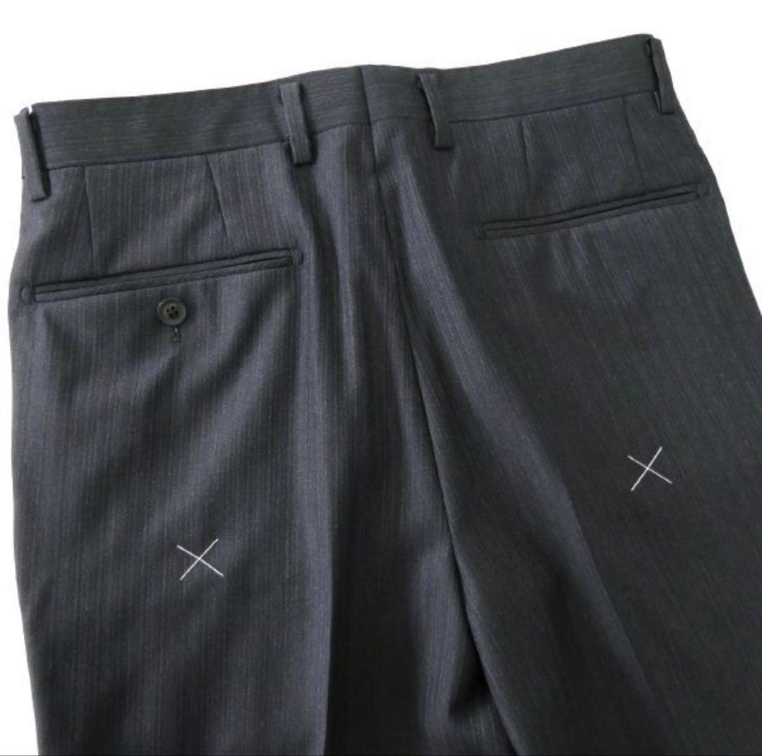 【新品】サヴィルロウ DORMEUIL ウール スーツ YA6 濃灰 紺