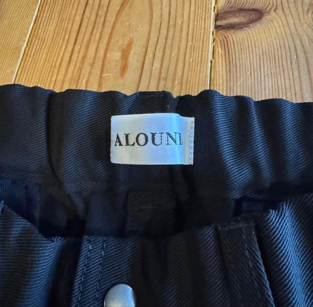 【ALOUND】■TWOTUCK TAPERED CHINO PANTS(黒M)