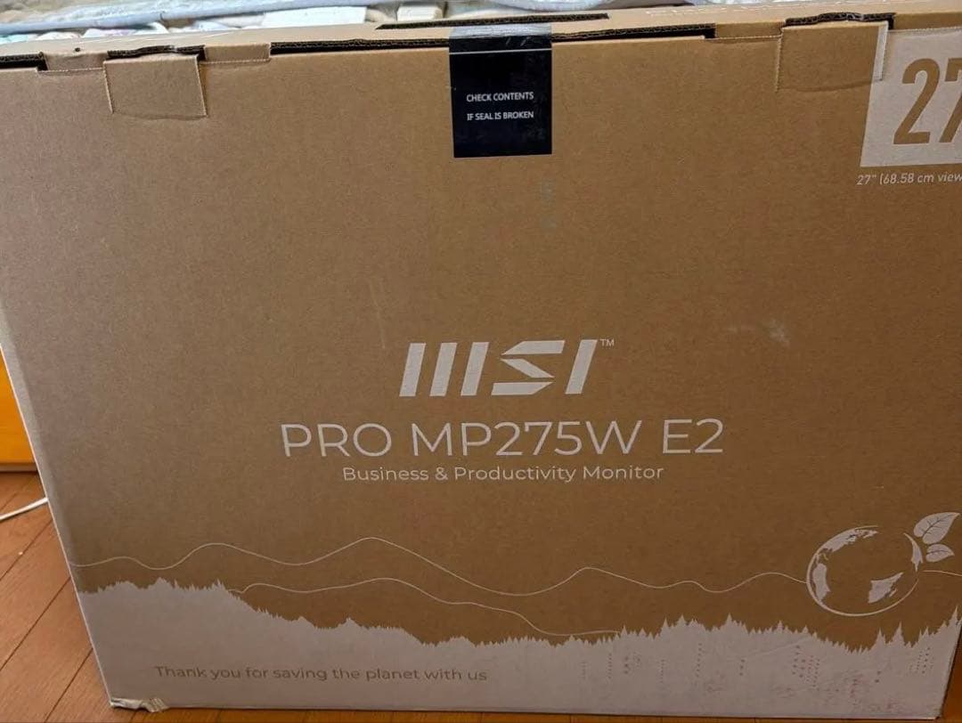 ディスプレイ・モニター本体 MSI PRO MP275W E2