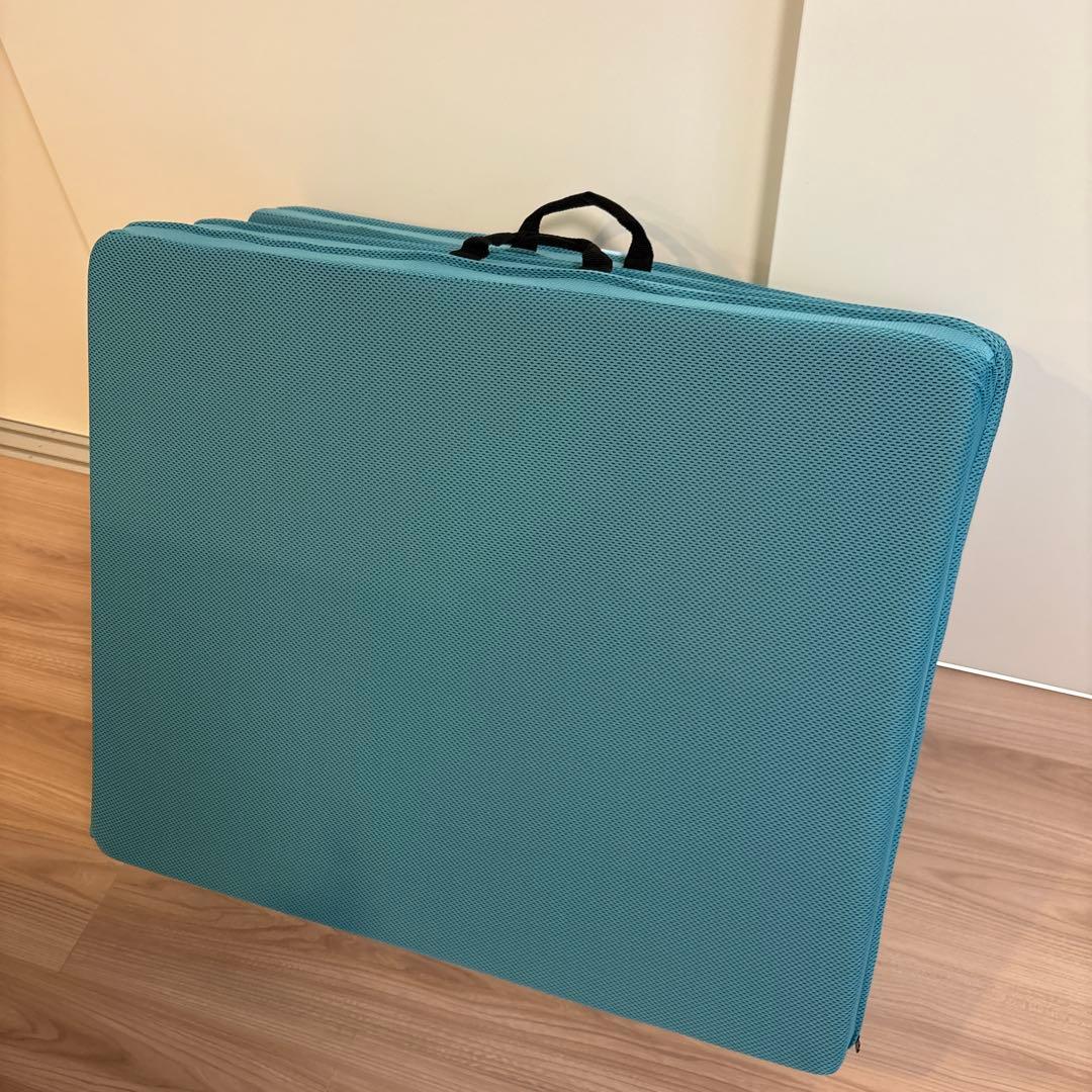 【中古】マニフレックス　メッシュウイング　セミシングル　ミッドブルー