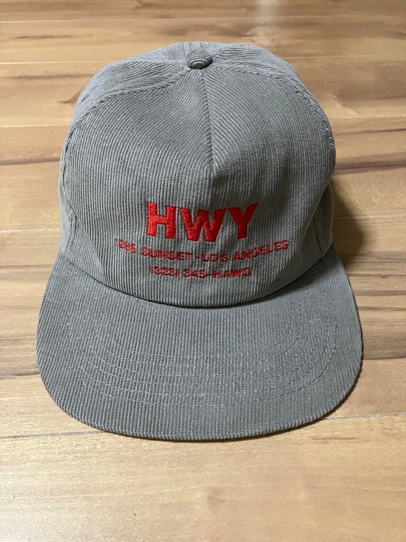 HWY logo cap gray × orange