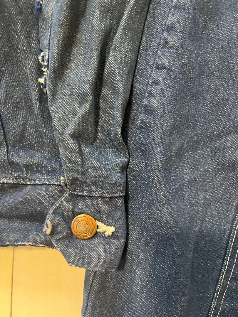 60s 70s デニム　カバーオール　ラングラー　濃紺