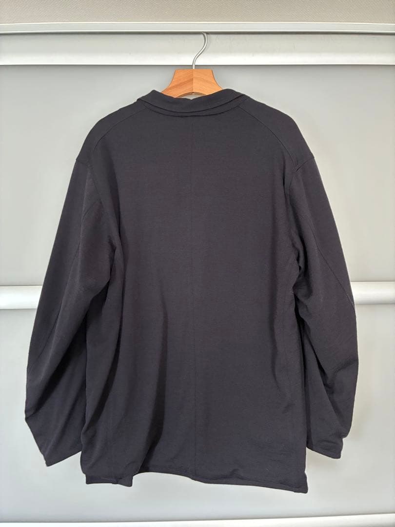 COMOLI 24AWウールニットジャケット　サイズ1 ネイビー