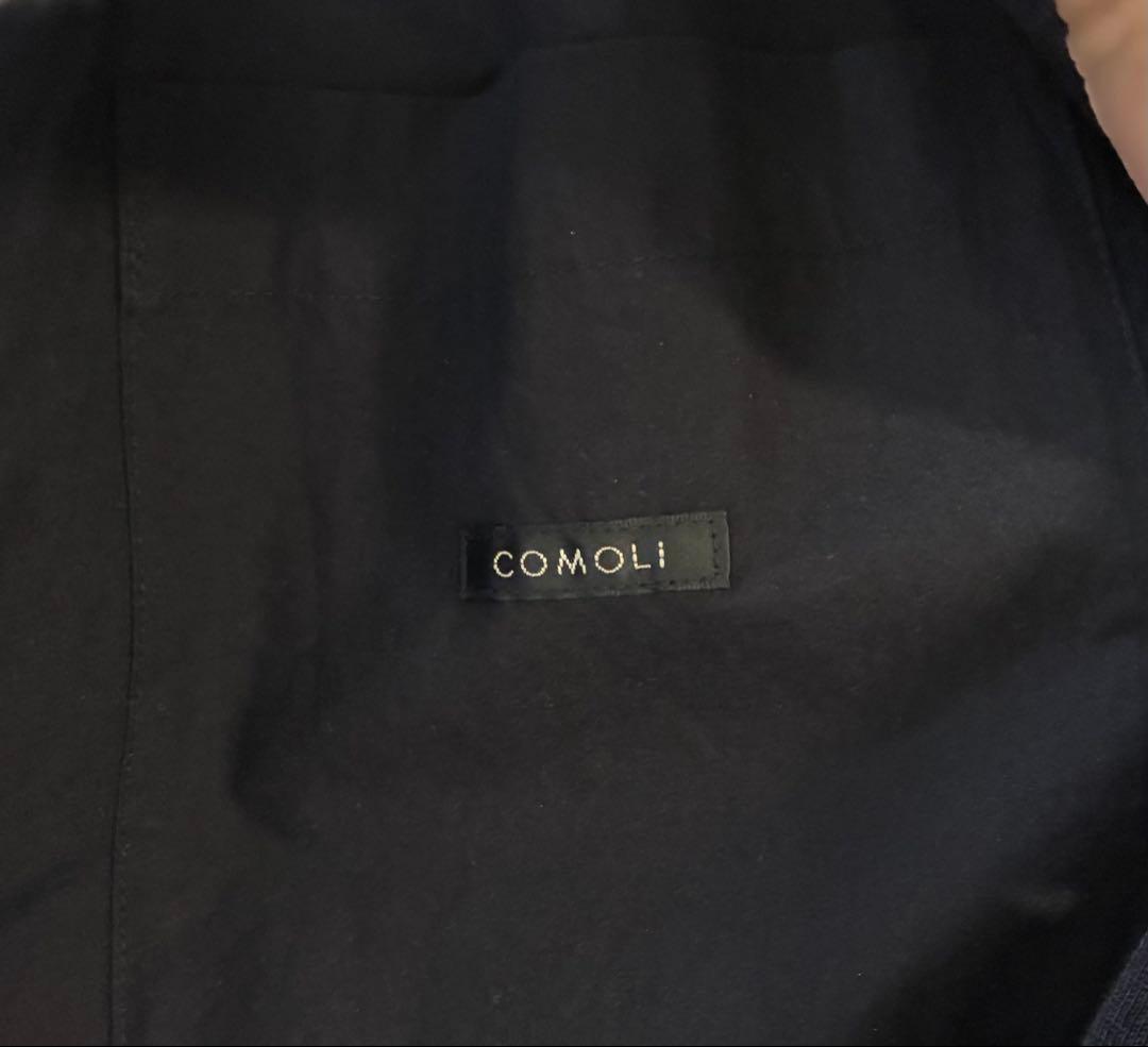 COMOLI 24AWウールニットジャケット　サイズ1 ネイビー