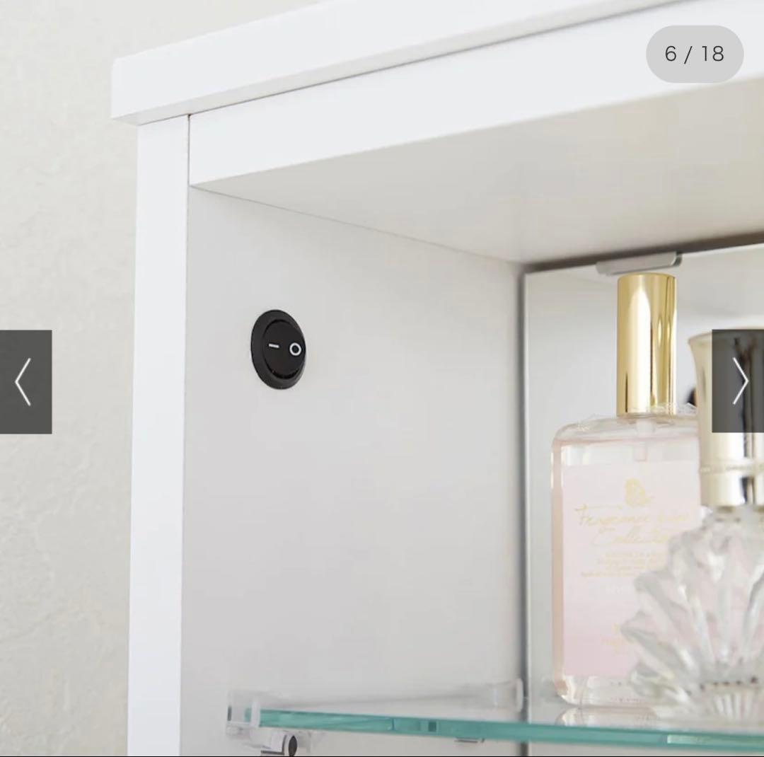 【新品未使用】LEDライト付女優ドレッサー60cmホワイト