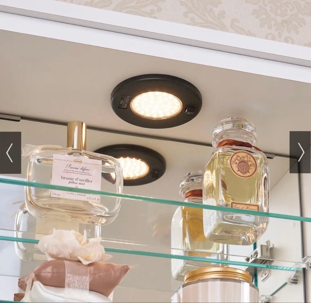 【新品未使用】LEDライト付女優ドレッサー60cmホワイト