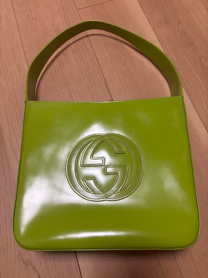 グッチGUCCI ヴィンテージ ショルダーバッグ グリーン