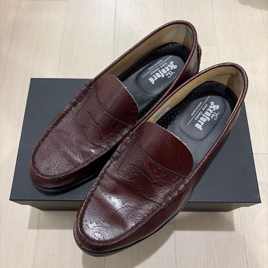靴 Kenford Wine Paisley Loafer