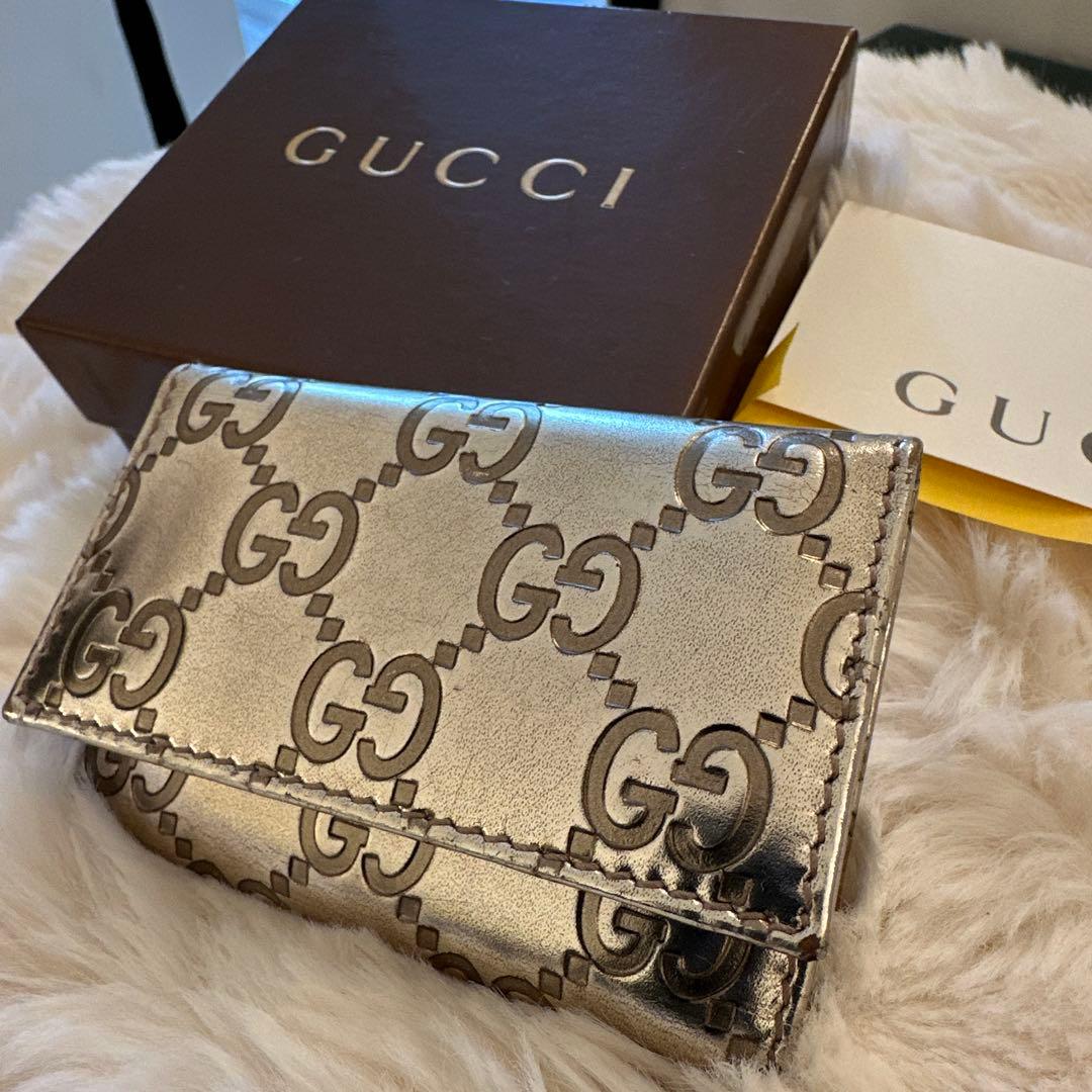 【終末限定値下げ】¥11000→¥10000GUCCI キーケース　シルバー