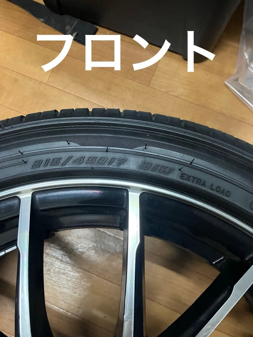 タイヤ　ホイール4本セット 215−45−17 100ピッチ