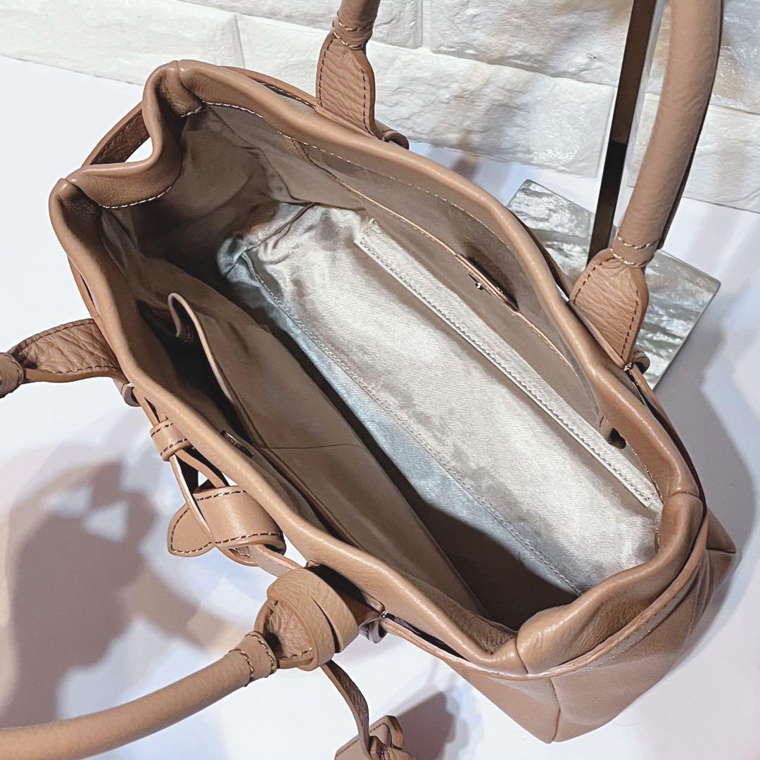 【限定色 美品】土屋鞄 レザー ハンドバッグ ミニトート キャメルベージュ