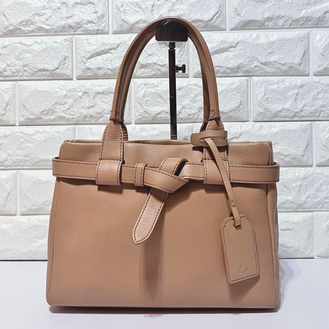 【限定色 美品】土屋鞄 レザー ハンドバッグ ミニトート キャメルベージュ