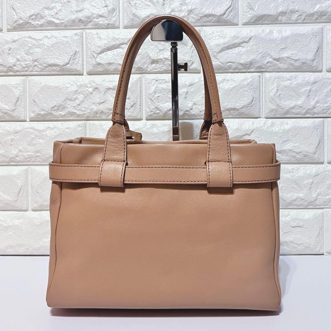 【限定色 美品】土屋鞄 レザー ハンドバッグ ミニトート キャメルベージュ