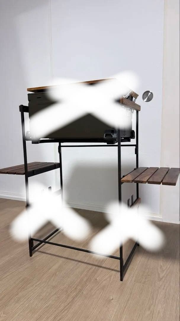 値下H&O シェルコンラック　サイド棚×2 ウォールナット Brunt