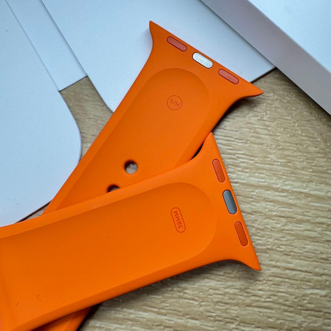 2302 未使用　Apple Watch エルメス　オレンジ　ラバーバンド