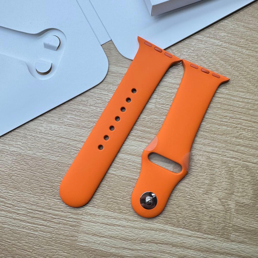 2302 未使用　Apple Watch エルメス　オレンジ　ラバーバンド