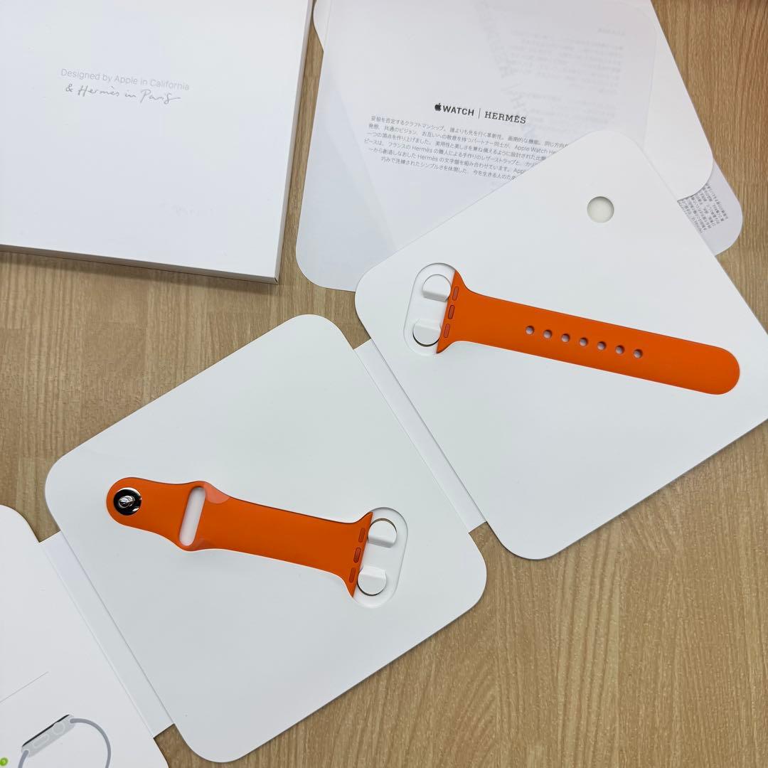 2302 未使用　Apple Watch エルメス　オレンジ　ラバーバンド