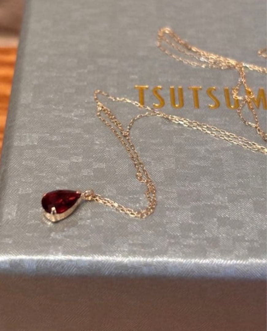 新品未使用ツツミ アルマンダインガーネット K10イエローゴールド