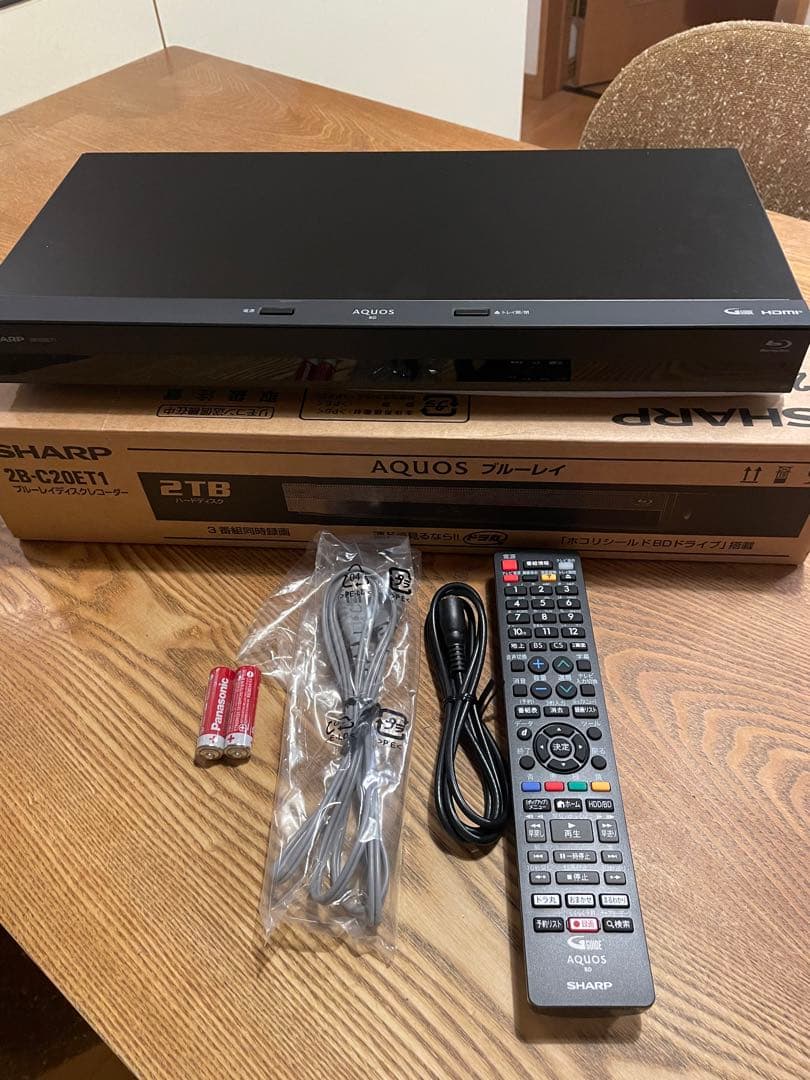 SHARP シャープ　ブルーレイレコーダー　2TB 2024年