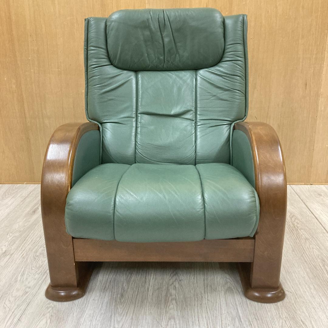 冨士ファニチア　リクライニングソファ　シングルソファ　本革