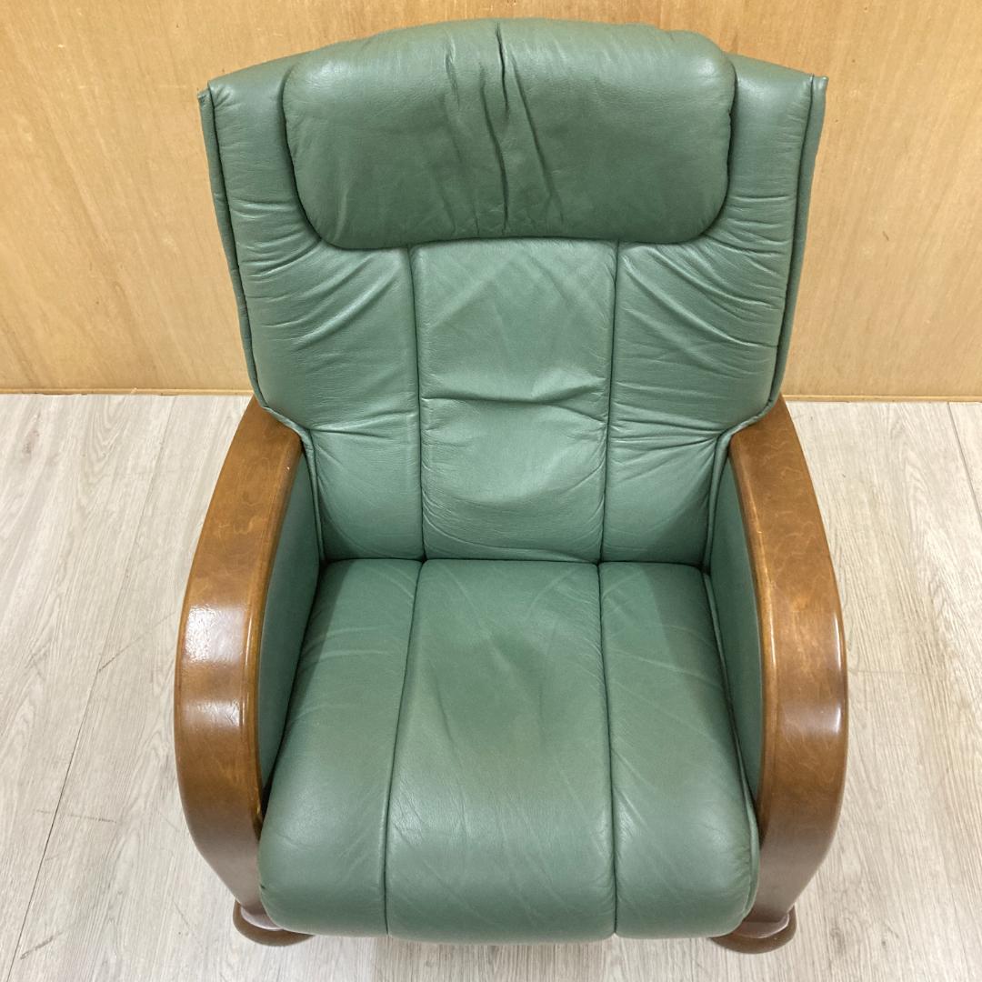 冨士ファニチア　リクライニングソファ　シングルソファ　本革