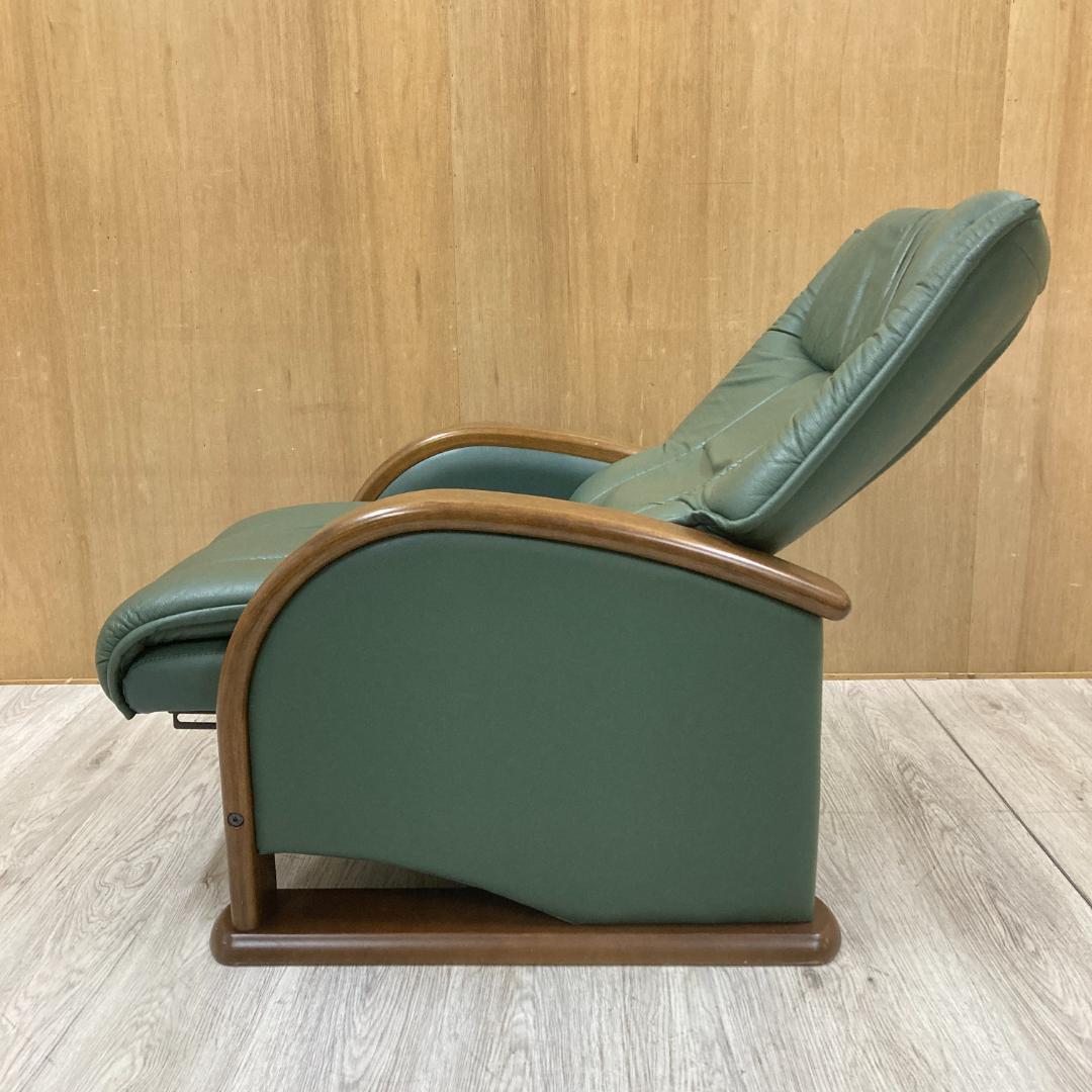 冨士ファニチア　リクライニングソファ　シングルソファ　本革