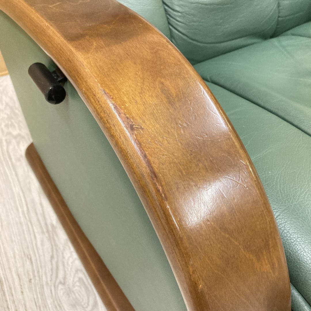 冨士ファニチア　リクライニングソファ　シングルソファ　本革