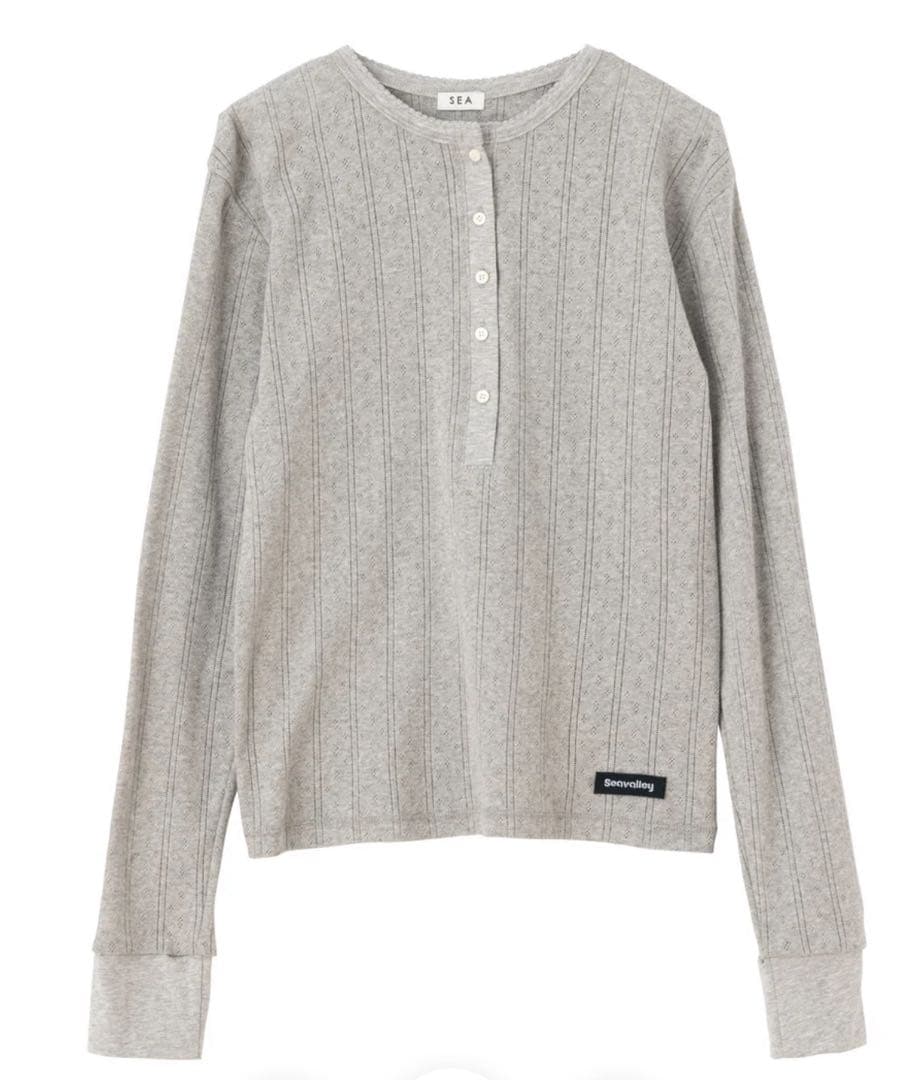 かべさま専用＊SEA ヘンリーネック長袖Tシャツ グレー