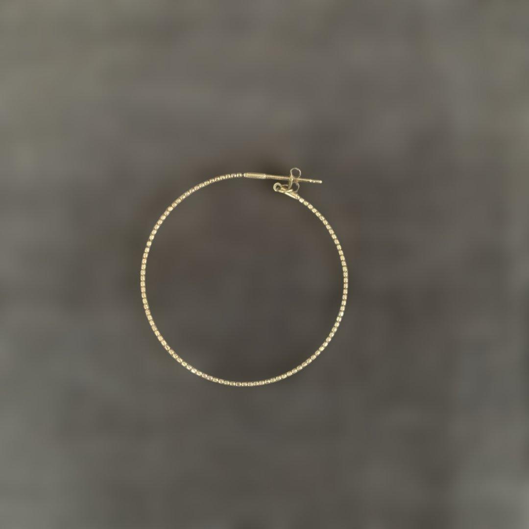 COCOSHNIK K10 ゴールドフープピアス直径3.5センチ　片耳用