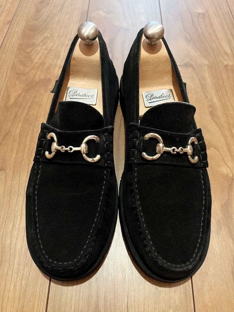 PARABOOT CORAUX スウェードビットローファー UK8