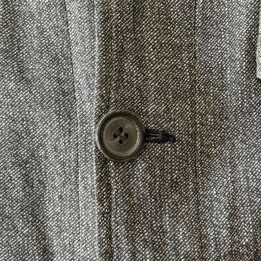 1950s ブラックシャンブレーアトリエコート フレンチヴィンテージ 刺繍タグ