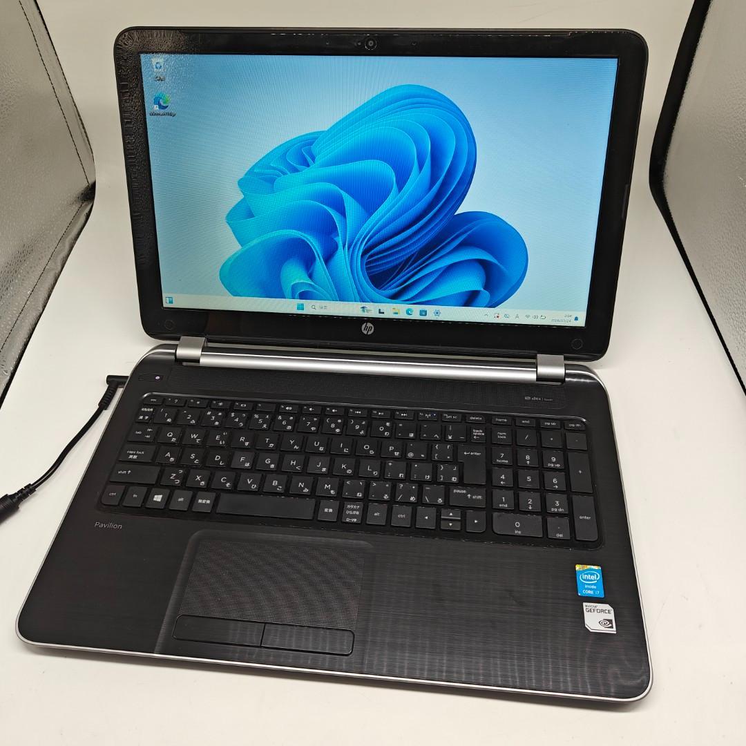 【HP】高速i7 SSD500GB 16GB オフィス付き ブラック ノートPC