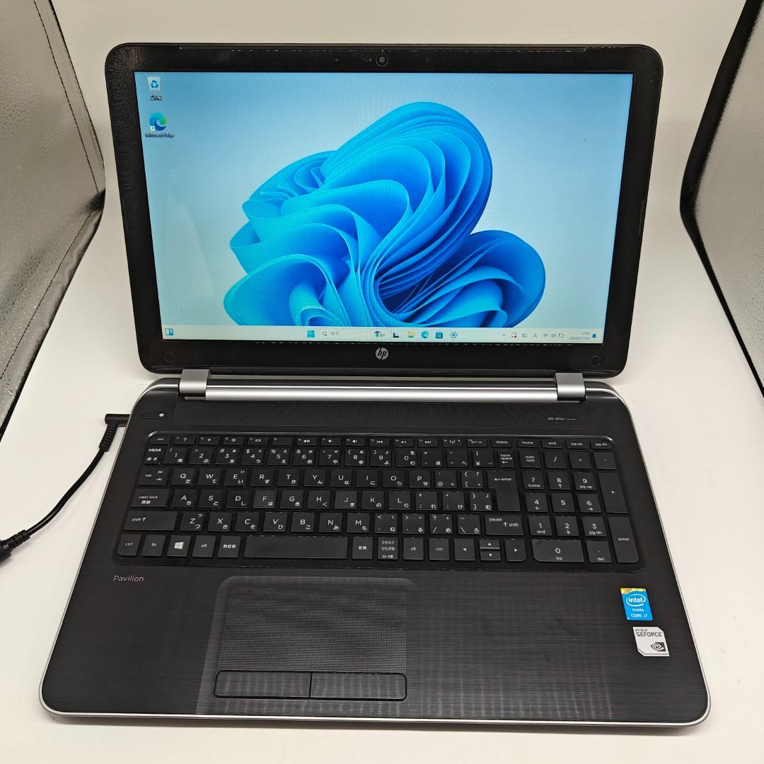 【HP】高速i7 SSD500GB 16GB オフィス付き ブラック ノートPC