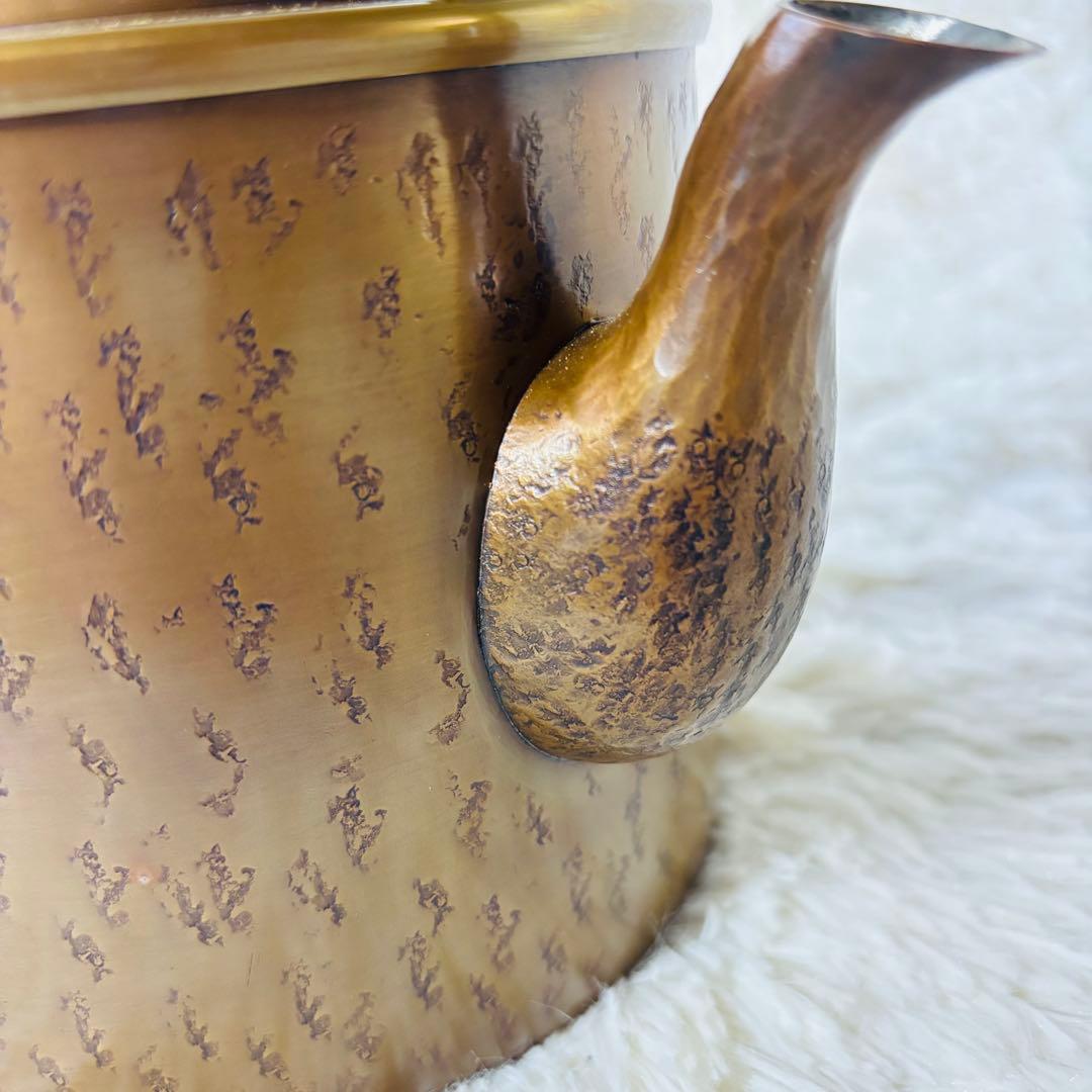 北越堂　湯沸　四代　本間弘　鎚起銅器　共箱　美品　やかん　薬缶　新潟県　燕