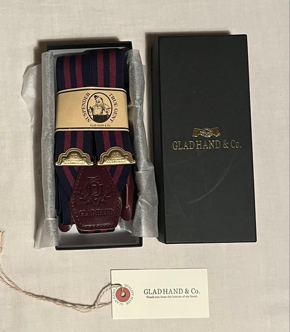 GLAD HAND グラッドハンド　ストライプY字サスペンダー