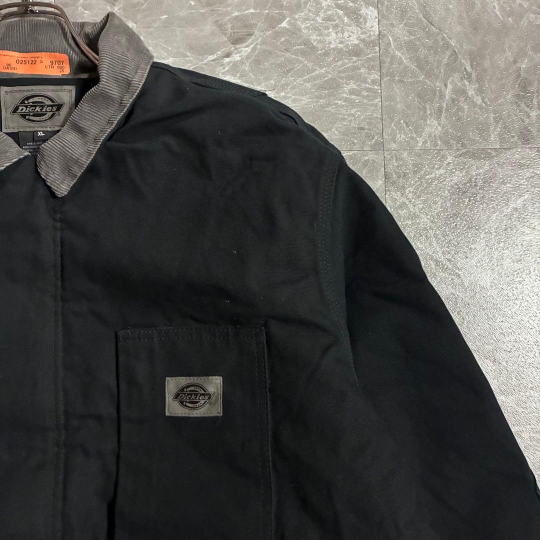 00s Dickies ダックジャケット メキシコ製 ブラック襟コーデュロイXL